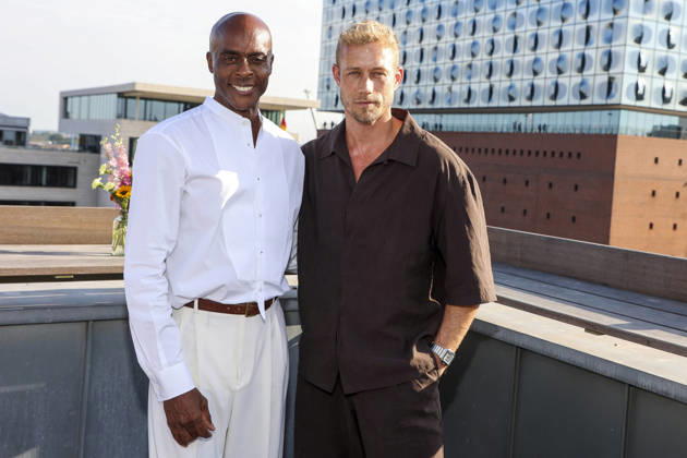 ABB DARNELL Bruce Darnell and Kevin Pabel attended the QVC x Bruce Darnell fashion collection presentation at the Sturmfreie Bude Elphiblickin in Hamburg on July 15, 2026, in Hamburg, Germany