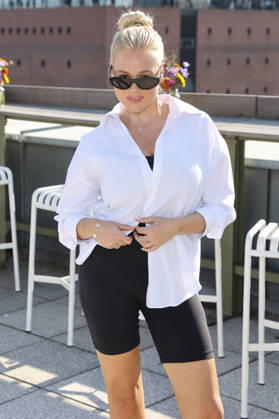 ABB DARNELL Jo Wuensche, a fitness influencer from Hamburg, was a guest at the QVC x Bruce Darnell collection fashion presentation at Sturmfreie Bude Elphiblickin in Hamburg on July 15, 2026, in Hamburg, Germany