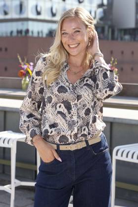 ABB DARNELL Leonie Salewski as a guest at the QVC x Bruce Darnell Collection fashion presentation at the Sturmfreie Bude Elphiblickin in Hamburg on July 15, 2026, Hamburg, Germany
