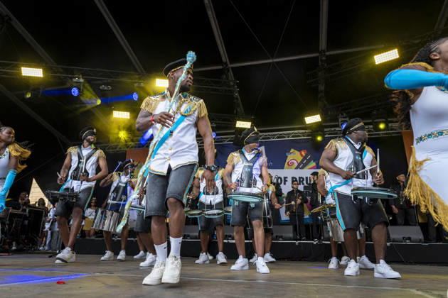 July 24, 2026, Rotterdam, South Holland, Netherlands: 24 July 2026, Rotterdam, the Netherlands. The Latin Music Brass Band performs during the Battle of Drums. Competing in the Battle of Drums, three brass band groupsÃ¢â‚¬ Rhythm Allstars Brass Band, S.L.R. Brass Band, and Latin Music Brass BandÃ¢â‚¬ perform during the Battle of Drums. This is the opening event of Rotterdam UnlimitedÃ¢â‚¬â ¢s Zomercarnaval 2026. Rotterdam Netherlands  - ZUMAp202 20260724_zip_p202_003 Copyright: xJamesxPetermeierx