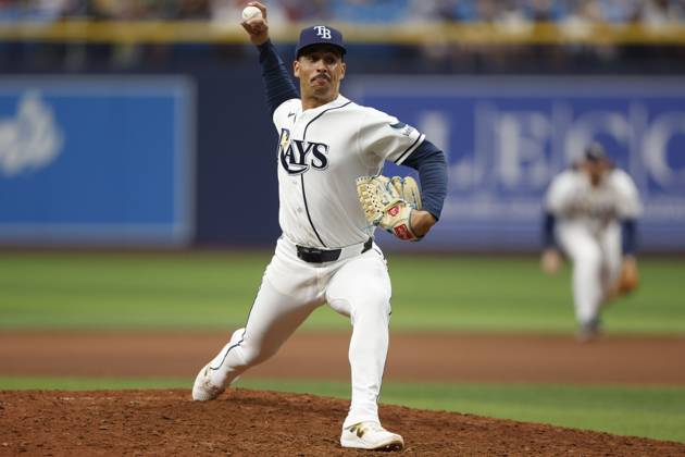 August 2, 2026, St. Petersburg, Florida, USA: Tampa Bay Rays Pitcher Alex Cook (54) pitches against the Chicago White Sox during the eighth inningon Sunday, Aug. 2, 2026 in St. Petersburg. St. Petersburg USA - ZUMAs70_ 20260802_zan_s70_015 Copyright: xLuisxSantanax