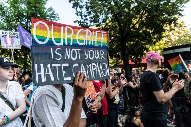 August 2, 2026, Berlin, Germany: BERLIN, Germany †August 2, 2026: Thousands of people gather at Neptunebrunnen under the slogan â€oeFrom Grief to Anger to Resistance†to condemn the recent attack at Berlin Pride. The peaceful march continued to the Brandenburg Gate with participants carrying banners, posters, and drums. Police arrested one suspect near the demonstration who was carrying a German flag and fireworks. Berlin Germany - ZUMAq101 20260802_zna_q101_183 Copyright: xAndro SxTrujillox