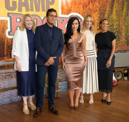 BURBANK, USA, August 10, 2026—Debra O Connell, Asad Ayaz, Demi Lovato, Dana Walden and Ayo Davis at the world premiere of Disney’s *Camp Rock 3* at the Walt Disney Studio Lot. Photo by Paul Smith, Featureflash 458817, August 10, 2026, Burbank, CA Copyright: xPaulxSmithx xFeaturesxFlashx xStarfacex STAR_458817_047
