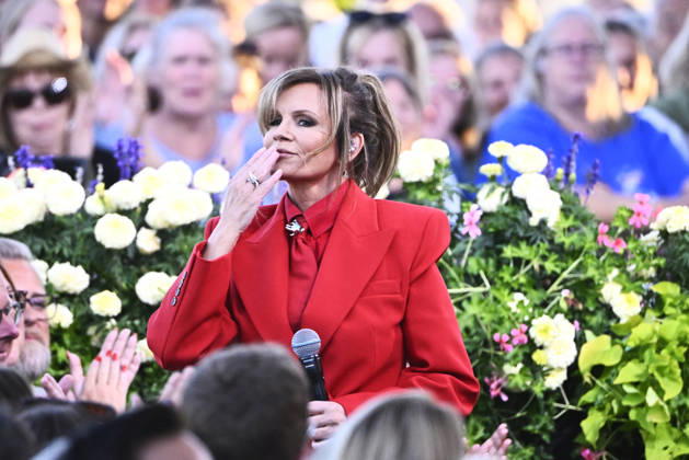 STOCKHOLM, SWEDEN 20260811 Lena Philipsson performs during the season s final Allsang pa Skansen on Tuesday evening STOCKHOLM SWEDEN x10080x Copyright: xFredrikxSandberg TTx ALLSANG PA SKANSEN 2026 167tSO16XxU