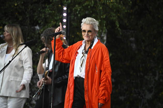 STOCKHOLM, SWEDEN 20260811 Eva Dahlgren performs during the season s final Allsang pa Skansen on Tuesday evening STOCKHOLM SWEDEN x10080x  Copyright: xFredrikxSandberg TTx ALLSANG PA SKANSEN 2026 FbunGluHtB0