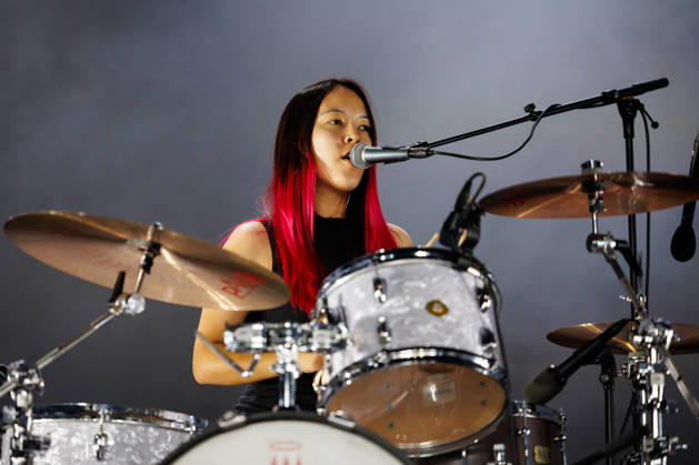 Sailor Honeymoon live at Oyafestivalen 2026 Oslo, Norway. 12th, August 2026. The South Korean punk rock band Sailor Honeymoon performs a live concert during the Norwegian music festival Oyafestivalen 2026 in Oslo. Here drummer and singer Abi Raymaker is seen live on stage. Norway, Oslo  Copyright: xGonzalesxPhoto KetilxMartinsenx