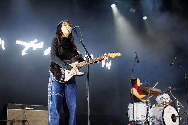 Sailor Honeymoon live at Oyafestivalen 2026 Oslo, Norway. 12th, August 2026. The South Korean punk rock band Sailor Honeymoon performs a live concert during the Norwegian music festival Oyafestivalen 2026 in Oslo. Here guitarist and vocalist Zaeeun Shin is seen live on stage. Norway, Oslo  Copyright: xGonzalesxPhoto KetilxMartinsenx