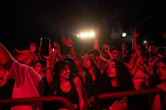 Palestinian rapper Shabjdeed performs in Damascus DAMASCUS, SYRIA - AUGUST 22: Palestinian rap artist Shabjdeed performs during a concert in Damascus, Syria, on August 22, 2026. Shabjdeed, whose songs address restrictions on movement, Israeli attacks and daily life in the West Bank, drew interest from Syrian audiences. Hasan Belal Anadolu Damascus Syria. Editorial use only. Please get in touch for any other usage.  Copyright: x2026xAnadoluxHasanxBelalx