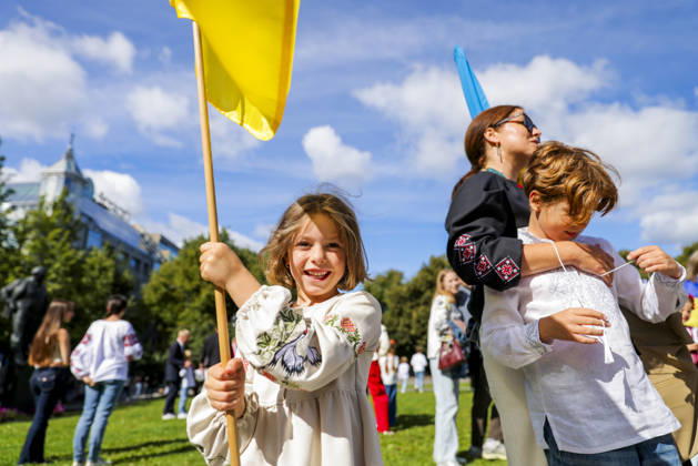 Commemoration of Ukrainian Independence Day in Oslo Oslo 20260823 Polina with a flag during the commemoration of Ukrainian Independence Day at Eidsvolls plass outside the Storting in Oslo Photo: Amanda Pedersen Giske, NTB, Oslo, Norway c0KiKahP 6s EDITORIAL USE ONLY Ref BNC POLc0KiKahP 6s jpg  Copyright: xAmandaxPedersenxGiskex xNTBx