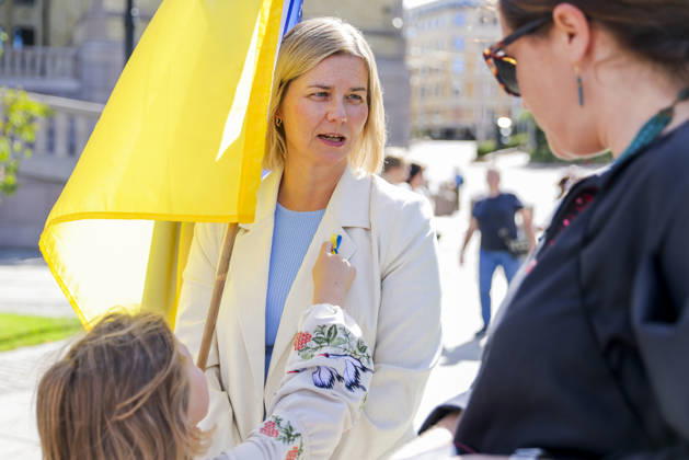 Celebration of Ukrainian Independence Day in Oslo Oslo 20260823 Guri Melby V during the celebration of Ukrainian Independence Day at Eidsvolls plass outside the Storting in Oslo Photo: Amanda Pedersen Giske, NTB, Oslo, Norway iJ4q8vYl9Sg EDITORIAL USE ONLY Ref BNC POLiJ4q8vYl9Sg jpg Copyright: xAmandaxPedersenxGiskex xNTBx