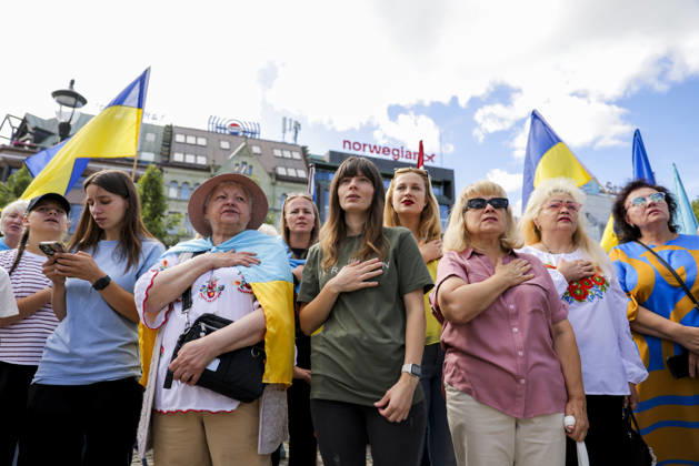 Celebration of Ukrainian Independence Day in Oslo Oslo 20260823 Celebration of Ukrainian Independence Day at Eidsvolls plass outside the Storting in Oslo Photo: Amanda Pedersen Giske, NTB Oslo, Norway 5oobm1J1hRo EDITORFOR EDITORIAL USE ONLY Ref BNC POL5oobm1J1hRo jpg Copyright: xAmandaxPedersenxGiskex xNTBx