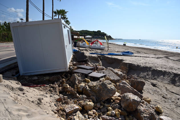 August 23, 2026, Roda De Bero Tarragona, Spain: A portable office is rendered unusable after the storm in Roda de Bera, Tarragona. Following the storm in Tarragona, several cars and streets with damage are the result of the heavy downpour that fell on Friday, August 21st. Roda De BerÃ Spain - ZUMAs197 20260823_aaa_s197_100 Copyright: xRamonxCostax