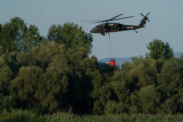 August 24, 2026, Kajtasovo, Vojvodina, Serbia: 2026823, Kajtasovo, Serbia -The European Union is actively assisting Serbia in battling severe wildfires at Serbia s request through the EU Civil Protection Mechanism, deploying four firefighting helicopters from Romania, Slovakia, the Czech Republic, and Germany, alongside ground response teams to contain large blazes like the one in the Deliblato Sands. A Slovak Black Hawk helicopter. Kajtasovo Serbia - ZUMAd223 20260824_zip_d223_004 Copyright: xMarkoxDimicx