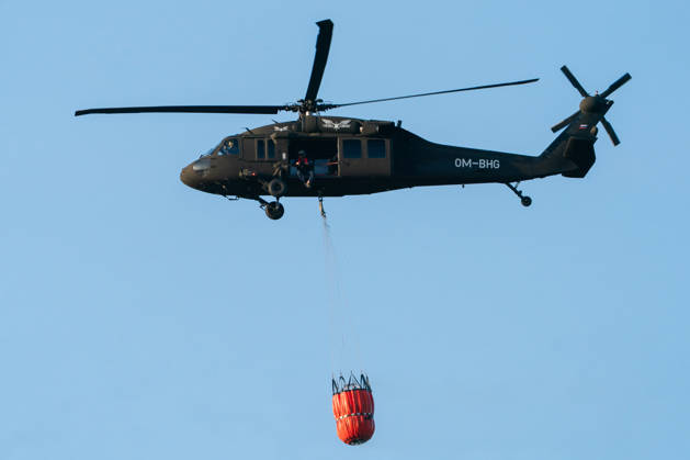 August 24, 2026, Kajtasovo, Vojvodina, Serbia: 2026823, Kajtasovo, Serbia -The European Union is actively assisting Serbia in battling severe wildfires at Serbia s request through the EU Civil Protection Mechanism, deploying four firefighting helicopters from Romania, Slovakia, the Czech Republic, and Germany, alongside ground response teams to contain large blazes like the one in the Deliblato Sands. A Slovak Black Hawk helicopter. Kajtasovo Serbia - ZUMAd223 20260824_zip_d223_005 Copyright: xMarkoxDimicx