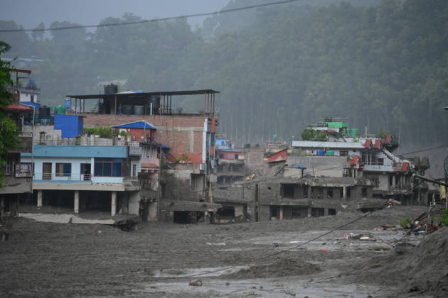 Death toll in Nepal-China border flash floods climbs to 97, dozens missing NUWAKOT, NEPAL - AUGUST 26: An aftermath view of flash flood and mudslides on the Nepal-China border on August 26, 2026 in Nuwakot, Nepal. The death toll from a devastating flash flood on the border climbed to 97 as at least 384 tourists and travelers, as well as soldiers and police, were reported missing. Safal Prakash Shrestha Anadolu Nuwakot Nepal. Editorial use only. Please get in touch for any other usage.  Copyright: x2026xAnadoluxSafalxPrakashxShresthax
