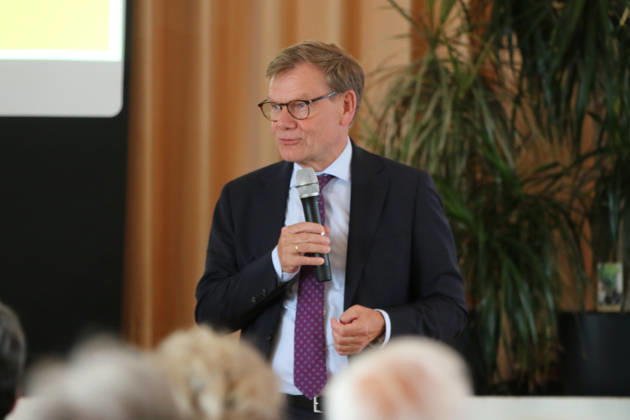 August 26, 2026 Politics CDU Public Forum with Dr. Johann Wadephul, Sepp Müller, and Dr. Anja Schneider, Kornhaus, Dessau Dr. Johann Wadephul, CDU, Member of the Bundestag, Federal Minister of Foreign Affairs, during the public forum in Dessau-Roßlau, Saxony-Anhalt, Germany