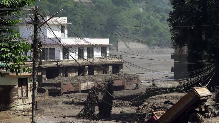 RECORD DATE NOT STATED Flash flood ravages Nepal™s Rasuwa Rasuwa Nepal , Aug 26 (ANI): A residential area devastated by mud-laden floodwaters following a flash flood caused by an outburst in the Bhotekoshi River, in Rasuwa on Wednesday. Around 105 Indians among the foreign nationals reported missing after the flash flood. (RSS Nepal ANI Video Grab) Rasuwa Nepal Copyright: xANIx ANI_20260826320