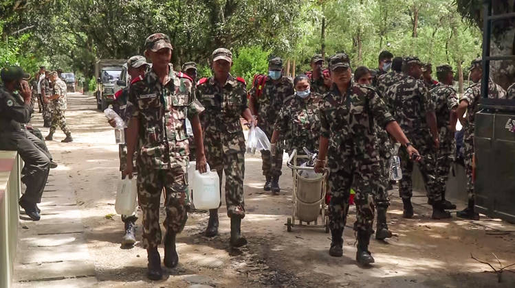 RECORD DATE NOT STATED Flash flood ravages Nepal™s Rasuwa Rasuwa Nepal , Aug 26 (ANI): Security personnel start a relief operation in the flash flood affected areas, in Rasuwa on Wednesday. Around 105 Indians among the foreign nationals reported missing after the flash flood. (RSS Nepal ANI Video Grab) Rasuwa Nepal Copyright: xANIx ANI_20260826354