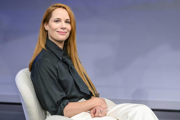 Florence Gaub, military and security expert, GER, Berlin, studio, guest on Maischberger, political talk show, TV, program, hosted by Sandra Maischberger, Das Erste, from Studio 20 in Adlershof, August 26, 2026, Copyright: HMBxMedia UwexKoch