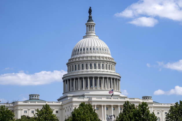 The American flag is lowered to half staff over the U.S. Capitol to honor the late country music singer and philanthropist Dolly Parton in Washington, DC on Wednesday, August 26, 2026. Parton died yesterday at the age of 80 after a brief battle with cancer.  WAP20260826336 BONNIExCASH