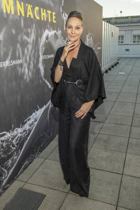 ABB FILM NIGHT: Jeanette Hain attends the opening reception for the 2026 UFA Film Nights on the rooftop terrace of Bertelsmann Repraesentanz on August 26, 2026, in Berlin, Germany