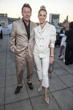 ABB FILM NIGHT: Peter Wolf and Melanie Wolf attend the opening reception for the 2026 UFA Film Nights on the rooftop terrace of Bertelsmann Repraesentanz on August 26, 2026, in Berlin, Germany