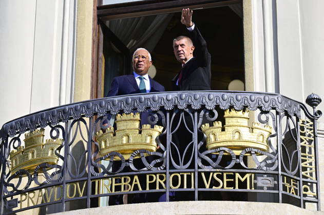 Czech Prime Minister Andrej Babis, right, received the President of the European Council Antonio Costa, in Prague, Czech Republic, on August 27, 2026. (CTKxPhoto VitxSimanek) CTKPhotoP2026082702612  CTKPhotoP2026082702612