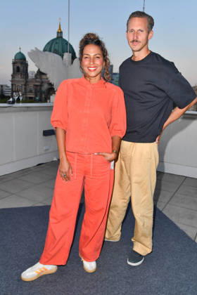 Amy Mussul and Rick Okon Opening Reception for the 2026 UFA Film Nights Rooftop Terrace of the Bertelsmann Representative Office in Berlin August 26, 2026