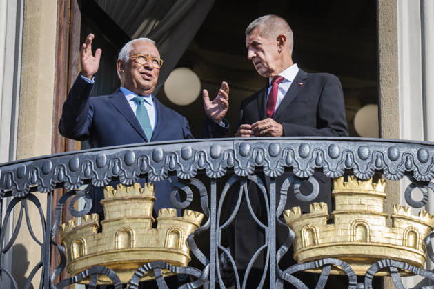 Czech Prime Minister Andrej Babis, right, received the President of the European Council Antonio Costa, in Prague, Czech Republic, on August 27, 2026. (CTKxPhoto VitxSimanek) CTKPhotoP2026082702751  CTKPhotoP2026082702751