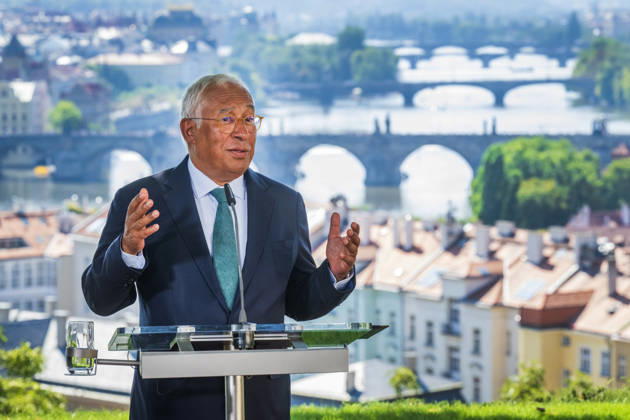 President of the European Council Antonio Costa speaks at the press conference after his meeting with Czech Prime Minister Andrej Babis, in Prague, Czech Republic, on August 27, 2026. (CTKxPhoto VitxSimanek) CTKPhotoP2026082703842  CTKPhotoP2026082703842