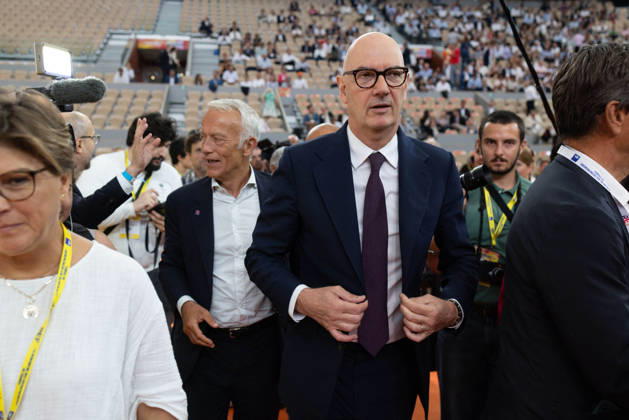 Second day of La REF 2026 meeting - Paris French Minister of the Economy, Finance and Industrial, Energy and Digital Sovereignty Roland Lescure, MEDEF president Patrick Martin during the La REF 2026 meeting of French entrepreneurs, organised by the MEDEF, France s main employers federation, at the Roland-Garros venue in Paris on August 27, 2026. Photo by Raphael Lafargue ABACAPRESS.COM Paris France  Copyright: xLafarguexRaphael ABACAx