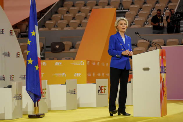 La REF 2026 Aurelien Morissard MAXPPP MAXPPP Paris August 27, 2026 Ursula von der Leyen, President of the European Commission, during the La REF 2026 meeting of French entrepreneurs, organized by the MEDEF, France’s main employers’ federation, at the Roland Garros venue in Paris on August 27, 2026 Aurelien Morissard MAXPPP Paris France  Copyright: xMAXPPPxAurelienxMorissard MAXPPPx MOR202608273879 MOR202608273879
