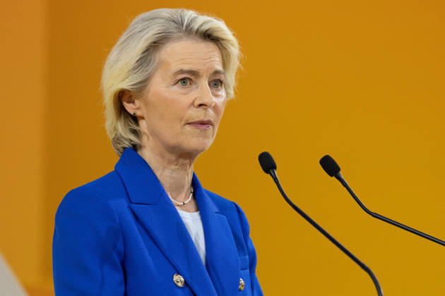Second day of La REF 2026 meeting - Paris European Commission President Ursula von der Leyen during the La REF 2026 meeting of French entrepreneurs, organised by the MEDEF, France s main employers federation, at the Roland-Garros venue in Paris on August 27, 2026. Photo by Raphael Lafargue ABACAPRESS.COM Paris France Copyright: xLafarguexRaphael ABACAx
