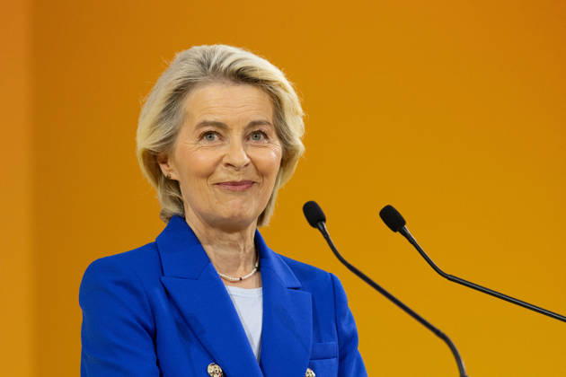 Second day of La REF 2026 meeting - Paris European Commission President Ursula von der Leyen during the La REF 2026 meeting of French entrepreneurs, organised by the MEDEF, France s main employers federation, at the Roland-Garros venue in Paris on August 27, 2026. Photo by Raphael Lafargue ABACAPRESS.COM Paris France  Copyright: xLafarguexRaphael ABACAx