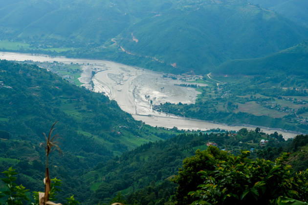 Bhotekoshi Floods Damage Homes and Infrastructure in Nuwakot Nepal Kathmandu, Nepal - August 26, 2026: Flooding in the Bhotekoshi River has affected low-lying areas along the riverbanks and nearby residences in Nuwakot, Nepal. The flooding caused widespread damage to homes, roads, bridges, and other infrastructure in the area, while several people remain missing and the number of casualties is still being assessed. (Photo by AP Tolang Nexpher Images) Nuwakot bagmati