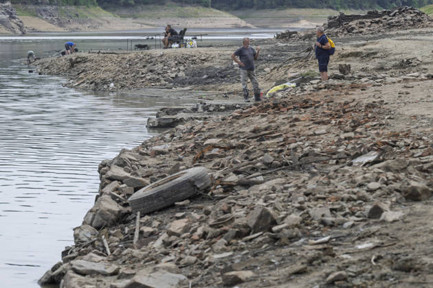 Low water level at the Orlik Reservoir, In Temesvar, Czech Republic, August 27, 2026. (CTKxPhoto VaclavxPancer) CTKPhotoP2026082707032  CTKPhotoP2026082707032