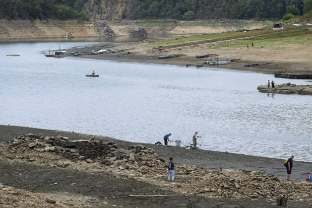 Low water level at the Orlik Reservoir, In Temesvar, Czech Republic, August 27, 2026. (CTKxPhoto VaclavxPancer) CTKPhotoP2026082707042  CTKPhotoP2026082707042