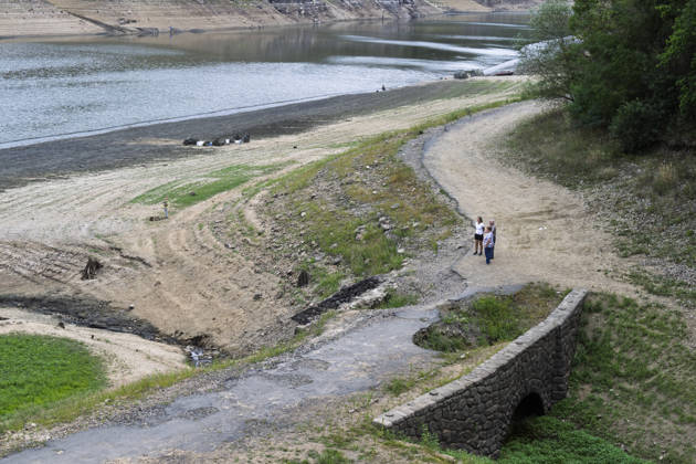 Low water level at the Orlik Reservoir, In Temesvar, Czech Republic, August 27, 2026. (CTKxPhoto VaclavxPancer) CTKPhotoP2026082707053  CTKPhotoP2026082707053