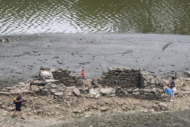 Low water level at the Orlik Reservoir, In Temesvar, Czech Republic, August 27, 2026. (CTKxPhoto VaclavxPancer) CTKPhotoP2026082707057  CTKPhotoP2026082707057