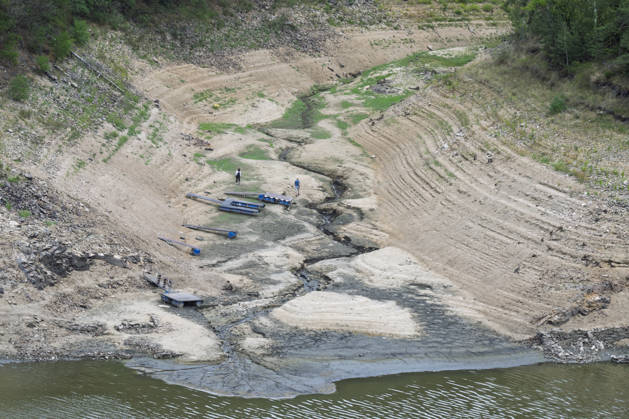 Low water level at the Orlik Reservoir, In Temesvar, Czech Republic, August 27, 2026. (CTKxPhoto VaclavxPancer) CTKPhotoP2026082707072  CTKPhotoP2026082707072