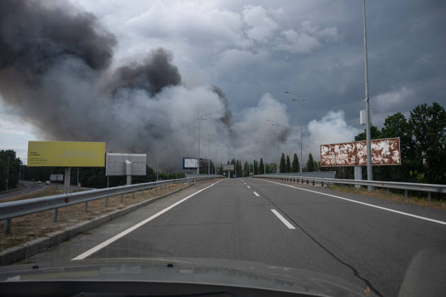 Russian airstrike hits Kyiv KYIV, UKRAINE - AUGUST 27: Aftertmath of a Russian drone attack in Kyiv, Ukraine, on August 27, 2026. Russian forces launched 140 drones on August 27, about 100 of there were jet power, according to the statement released by the Ukrainian airforce. Danylo Antoniuk Anadolu Kyiv Ukraine. Editorial use only. Please get in touch for any other usage.  Copyright: x2026xAnadoluxDanyloxAntoniukx