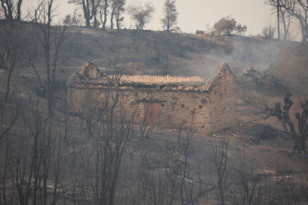 Wildfires in Algeria claim at least 12 lives across several provinces JIJEL, ALGERIA - AUGUST 27: Forest fires in eastern Algerian provinces turn green vegetation to ashes and cause material damage to homes and vehicles in the Beni Aicha village of Boraoui Belhadef Municipality in Jijel, Algeria on August 27, 2026. At least 12 people have died in wildfires that have swept through several provinces in Algeria, Interior Minister Said Sayoud said Wednesday, according to local media. The 159 fire outbreaks reported across the country have claimed five lives in Jijel, four in Bejaia and three in Tizi Ouzou. Hamza Zait Anadolu Jijel Algeria. Editorial use only. Please get in touch for any other usage.  Copyright: x2026xAnadoluxHamzaxZaitx