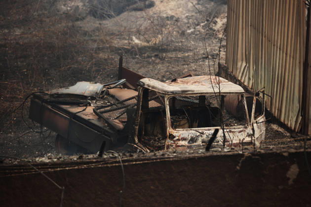 Wildfires in Algeria claim at least 12 lives across several provinces JIJEL, ALGERIA - AUGUST 27: Forest fires in eastern Algerian provinces turn green vegetation to ashes and cause material damage to homes and vehicles in the Beni Aicha village of Boraoui Belhadef Municipality in Jijel, Algeria on August 27, 2026. At least 12 people have died in wildfires that have swept through several provinces in Algeria, Interior Minister Said Sayoud said Wednesday, according to local media. The 159 fire outbreaks reported across the country have claimed five lives in Jijel, four in Bejaia and three in Tizi Ouzou. Hamza Zait Anadolu Jijel Algeria. Editorial use only. Please get in touch for any other usage.  Copyright: x2026xAnadoluxHamzaxZaitx