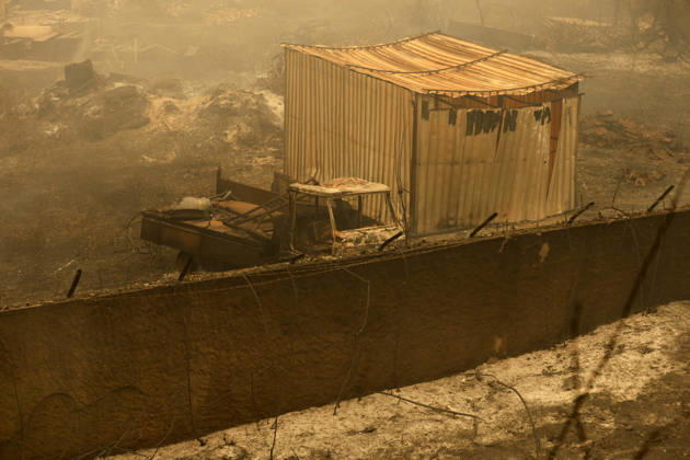 Fires in Jijel and Bedjaia: A general view of the burned houses, cars, and animals in the village of Nador, in the Jijel Mountains east of Algiers, in Algeria on August 27, 2026. The Algerian Ministry of the Interior announced that at least 12 people have died and 54 others have been injured in multiple forest fires across the country. Photo by Billel Bensalem, APP, Jijel, Algeria Copyright: xAlgÃ riexPressexPhotosxBillelxBensalemx xAPPx _MG_8949