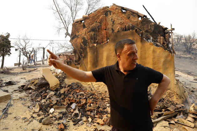 Fires in Jijel and Bedjaia: A general view of the burned-out houses, cars, and animals in the village of Nador, in the Jijel mountains east of Algiers, in Algeria on August 27, 2026. The Algerian Ministry of the Interior announced that at least 12 people have died and 54 others have been injured in multiple forest fires across the country. Photo by Billel Bensalem, APP, Jijel, Algeria Copyright: xAlgÃ riexPressexPhotosxBillelxBensalemx xAPPx _MG_9044