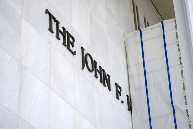 The John F. Kennedy Center for Performing Arts is seen in Washington, DC on Thursday, August 27. 2026. In a court ruling filed earlier this week, the Trump Administration said they may demolish the center if proposed renovation plans are blocked.  WAP20260827308 BONNIExCASH
