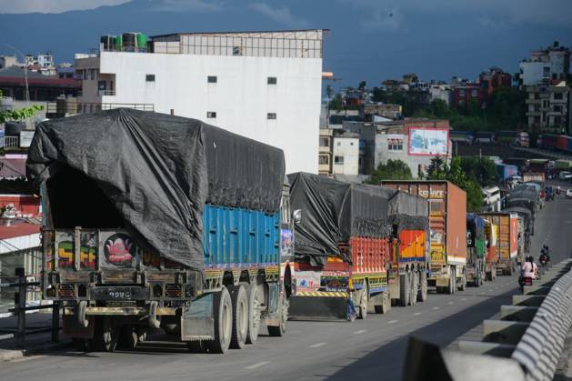 August 27, 2026, Kathmandu, Bagmati, Nepal: KATHMANDU, NEPAL, AUGUST 27, 2026: Trucks and other vehicles remain stranded along the Kalankiâ€Thankotâ€Nagdhunga route in Kathmandu as major highways remain closed following flash floods and landslides in parts of Nepal. The stranded vehicles occupy multiple lanes, causing severe traffic congestion and disrupting the movement of people and goods. The floods and landslides damaged roads, bridges, settlements and other infrastructure, while the closure of the Nagdhungaâ€Muglin route has disrupted a key road connection between Kathmandu and other parts of the country. Kathmandu Nepal - ZUMAq101 20260827_zna_q101_060 Copyright: xSafalxPrakashxShresthax