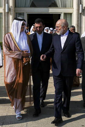 Qatar and Iran Discuss Diplomacy Qatar™s Prime Minister and Foreign Minister Sheikh Mohammed bin Abdulrahman bin Jassim Al Thani walks with Iranian Parliament Speaker Mohammad Bagher Ghalibaf and other officials outside a government building in Tehran, Iran, on August 27, 2026. The two officials discussed regional developments, efforts to reduce tensions, and ways to create conditions for the resumption of diplomatic dialogue, with the Qatari prime minister stressing that diplomacy remained the best means of resolving disputes and preventing further escalation. Tehran Tehran Iran Copyright: xHamedxMalekpourx