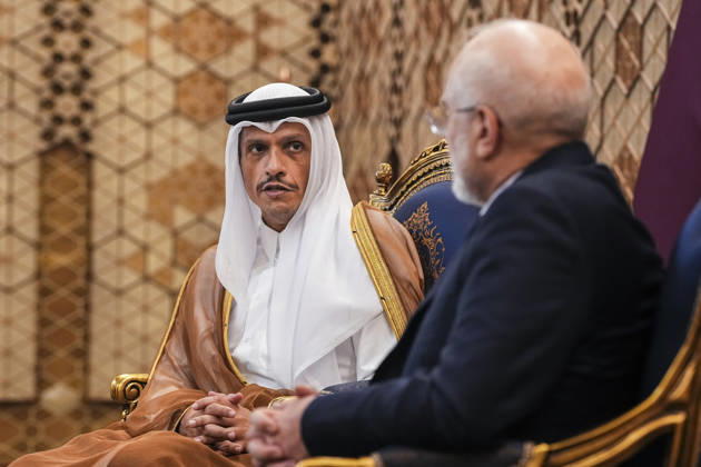 Qatar and Iran Discuss Diplomacy Qatar™s Prime Minister and Foreign Minister Sheikh Mohammed bin Abdulrahman bin Jassim Al Thani speaks with Iranian Parliament Speaker Mohammad Bagher Ghalibaf during their meeting in Tehran, Iran, on August 27, 2026. The two officials discussed regional developments, efforts to reduce tensions, and ways to create conditions for the resumption of diplomatic dialogue, with the Qatari prime minister stressing that diplomacy remained the best means of resolving disputes and preventing further escalation. Tehran Tehran Iran Copyright: xHamedxMalekpourx