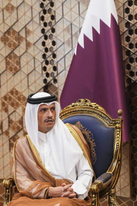 Qatar and Iran Discuss Diplomacy Qatar™s Prime Minister and Foreign Minister Sheikh Mohammed bin Abdulrahman bin Jassim Al Thani attends talks with Iranian Parliament Speaker Mohammad Bagher Ghalibaf, seated beside the Qatari flag, in Tehran, Iran, on August 27, 2026. The two officials discussed regional developments, efforts to reduce tensions, and ways to create conditions for the resumption of diplomatic dialogue, with the Qatari prime minister stressing that diplomacy remained the best means of resolving disputes and preventing further escalation. Tehran Tehran Iran Copyright: xHamedxMalekpourx